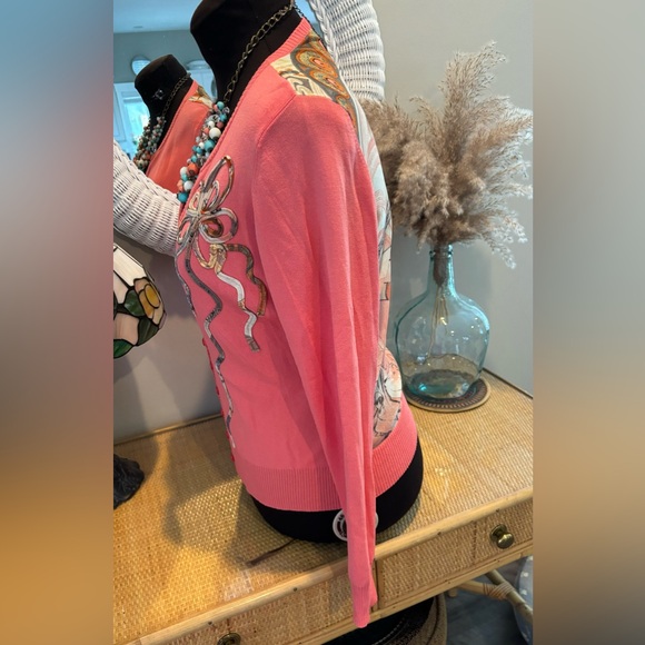 Simon Chang cardigan with sheer printed back new without tags! - Picture 3 of 8